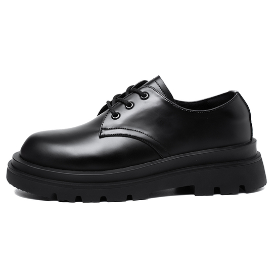 YEDANI Casual Leather Shoes Men"s Low top Black