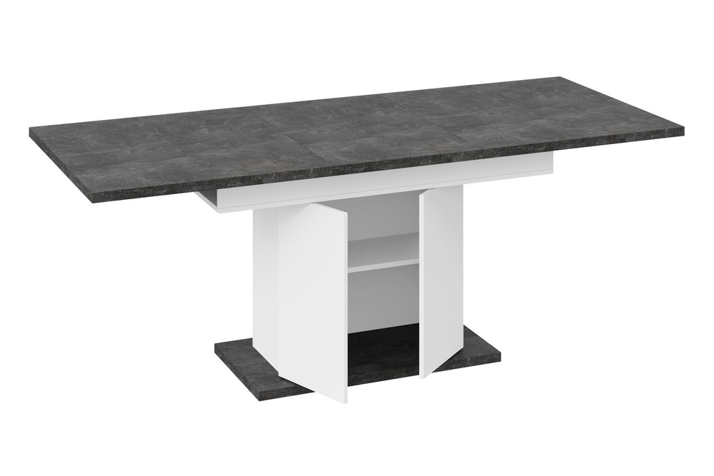 Стол кухонный обеденный раздвижной Белый, Дюна_32, 85х150,4х77 см