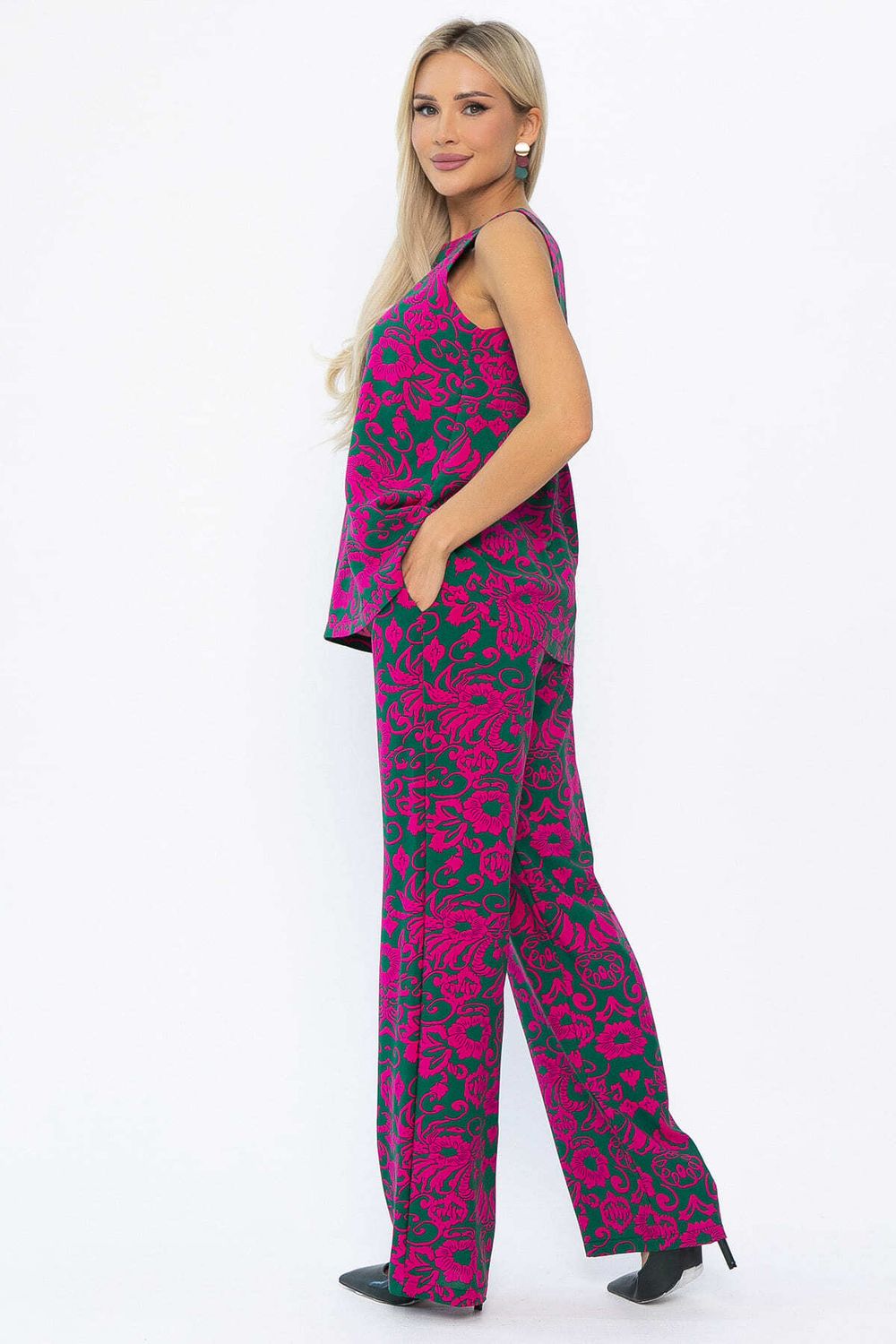 Костюм Стильный акцент (малиново-зеленый) К13906-25М LT Collection