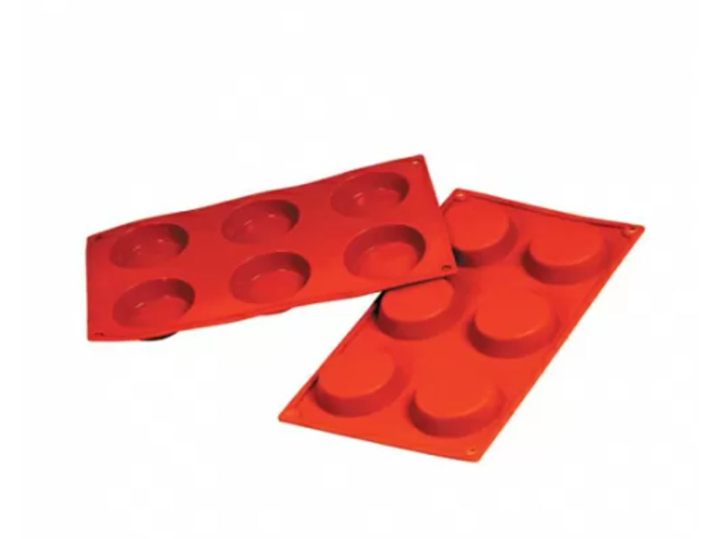 Форма силиконовая P.L. Proff Cuisine "Флан" 3 ячейки d 100 мм, h 20 мм (30*17,5 см)