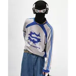 Лонгслив SoWhat? джерси серый / синий