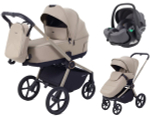 Детская коляска Rant Flex Therm Soft 3 в 1 с автокреслом Evomax Grey Sandy Beige