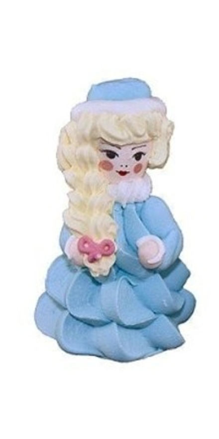 Сахарная фигурка новогодняя "Снегурочка" блондинка