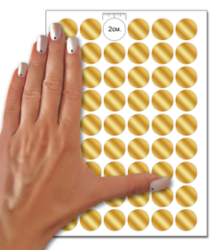 Золотистые металлизированные (зеркальное золото) наклейки для маркировки Policomprint М4 20 мм. 108 шт.