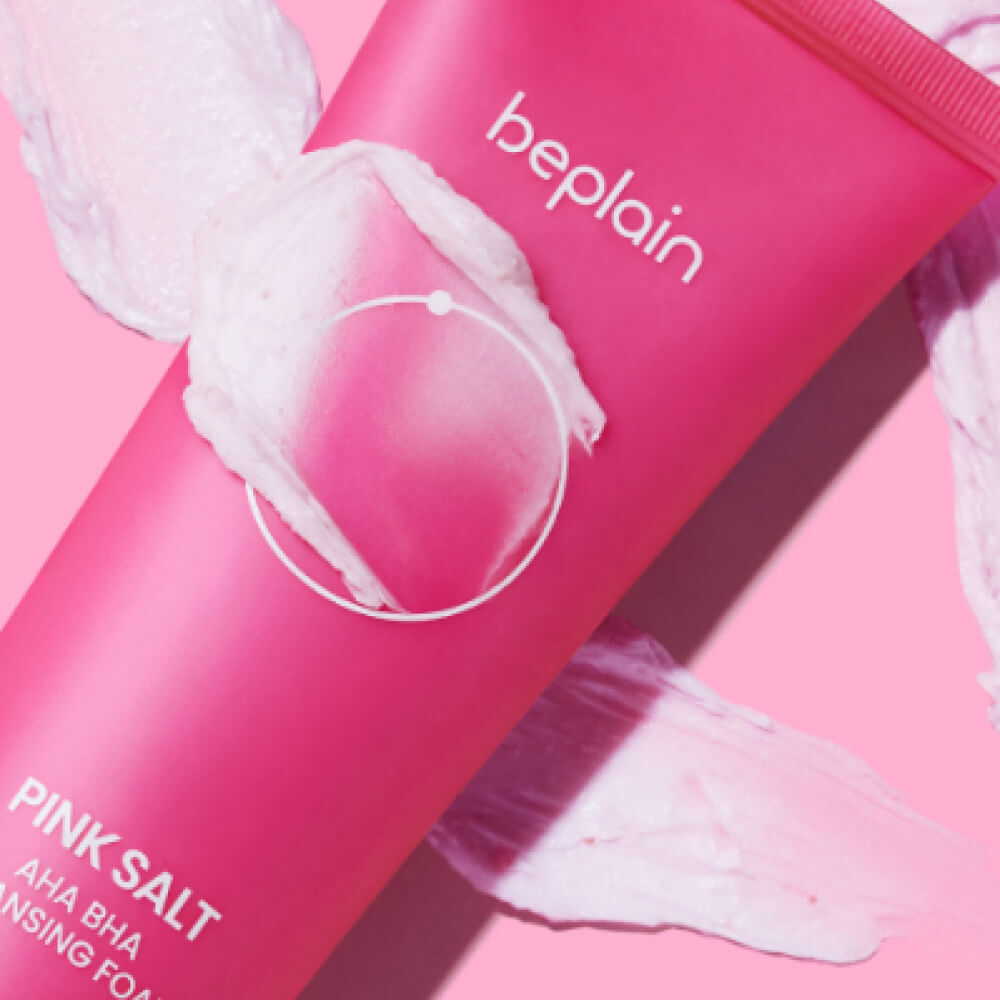 Beplain Pink Salt AHA BHA Cleansing Foam 120ml