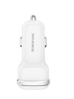Автомобильный адаптер питания BOROFONE BZ13 2USB 2.4A (белый)