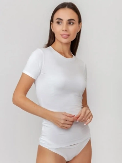 Футболка облегающая однотонная