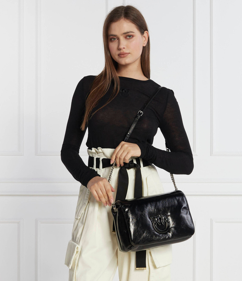 Кожаная сумка-мессенджер LOVE CLICK PUFF CLASSIC Pinko - черный(101585 A0F8)