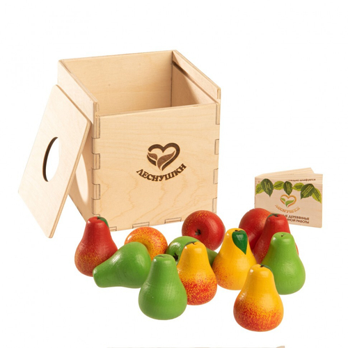 Счетный материал «12 груш» в коробочке-сортере, Леснушки