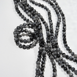 Снежный обсидиан натуральный, категория A, бусины в форме шара 6,8мм