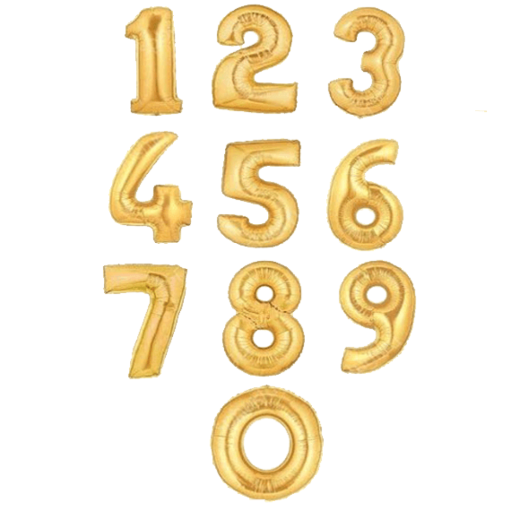 Золотая цифра фольга