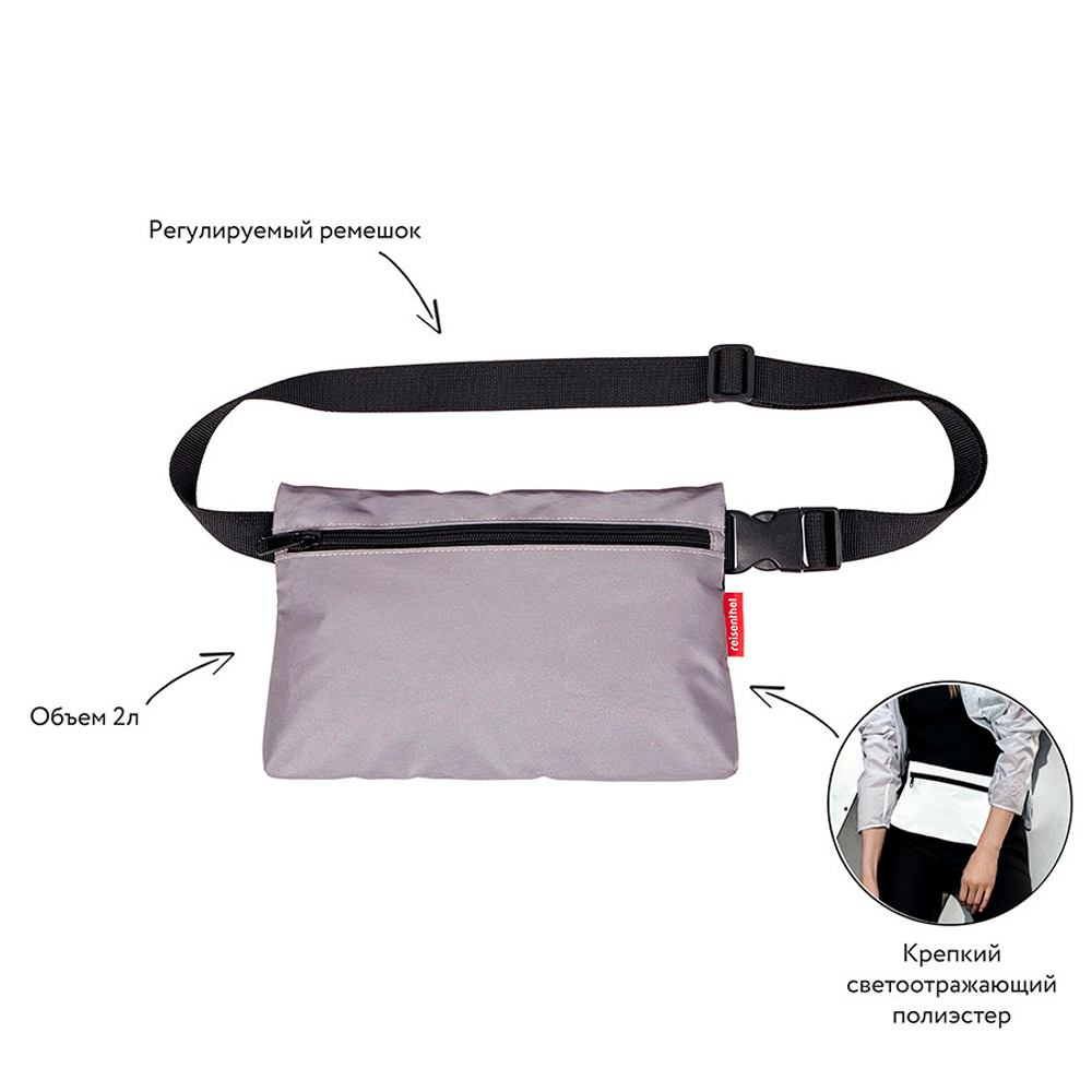 Сумка поясная beltbag flat reflective