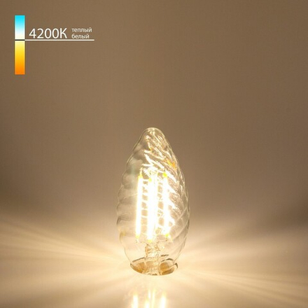 Лампа светодиодная Elektrostandard Свеча витая F E14 7Вт 4200K a049136