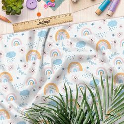 Ткань шелк Армани детская радуга