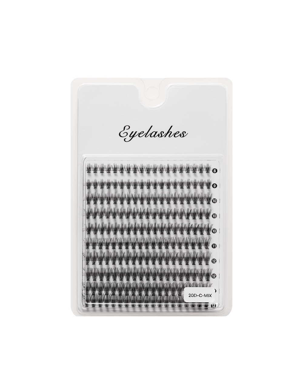 Накладные ресницы Eyelashes 20D 0.10 C 8-14 mm