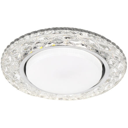 Светильник встраиваемый cо светодиодной подсветкой ЭРА DK LD24 SL/WH под лампу GX53 прозрачный