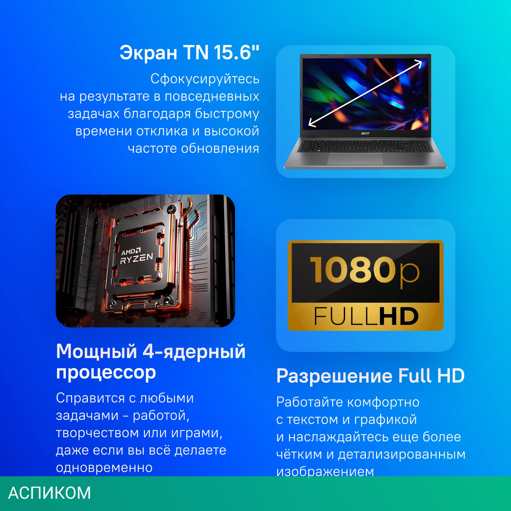 Ноутбук Acer Extensa 15 EX215-23-R8JE