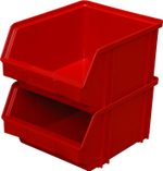 Ящик сплошной 290×230×150 мм, объем 10.01 л., арт.: 7962, красный, код: 00566