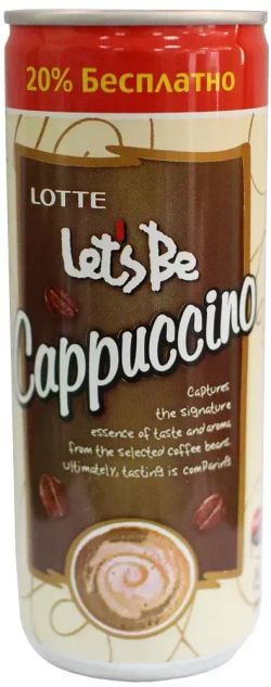 Холодный кофе Lotte Let's Be Капучино, 240 мл