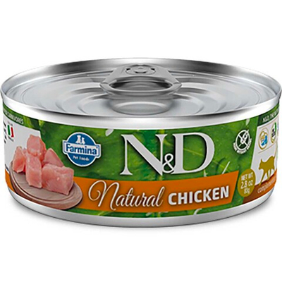 Farmina Cat N&D Natural Chicken 80г - консервы для кошек (курица)