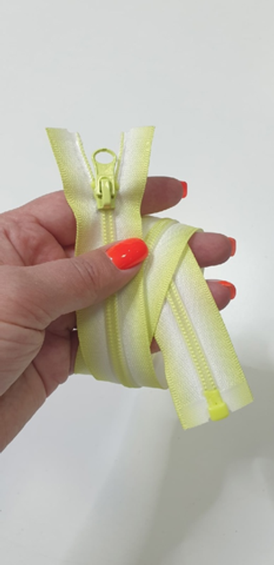 Молния (спираль, 80 см), принт- желтый градиент