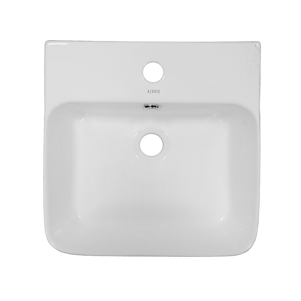 Раковина накладная Azario 410х410х125 квадратная, белый глянец (AZ-2257)