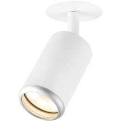 Светильник встраиваемый алюминиевый ЭРА KL106 WH/SL под лампу MR16 GU10 белый/серебро матовый