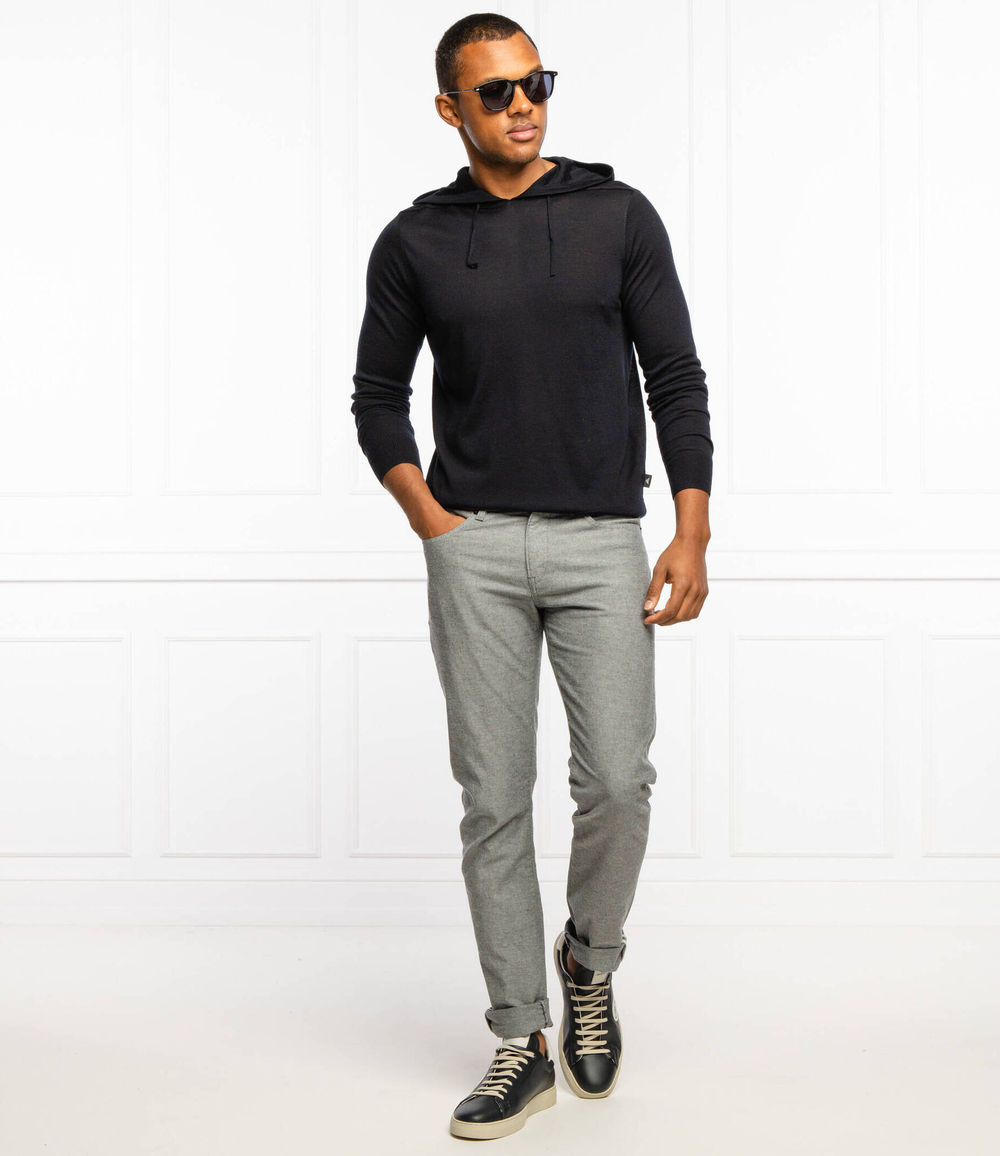 Хлопковый свитер Emporio Armani - темно-синий(8N1MUW 1MJWZ)