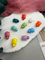 Керамические бусины "Черепашка", МИКС 12*19 мм, 10 штук