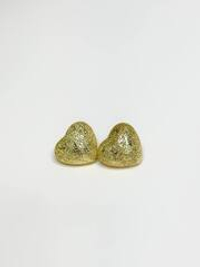 Фактурные серьги "Сердца" в золочении