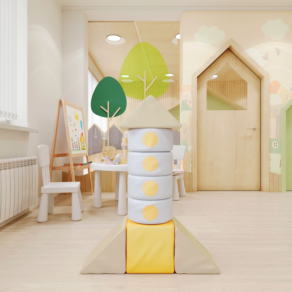 Мягкий игровой комплекс Romana «Ракета» (серо-бежевый)