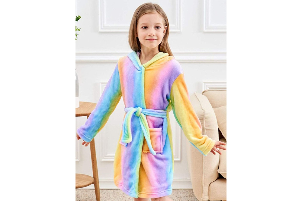 Халат Кигуруми для детей Funfur Единорог Радужный S