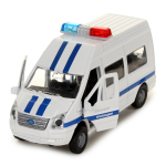 Модель ин. мет. "Ford Transit. Полиция" 13см. свет-звук, двери, багаж., коробка SB-13-02-2 (48) (Техноп