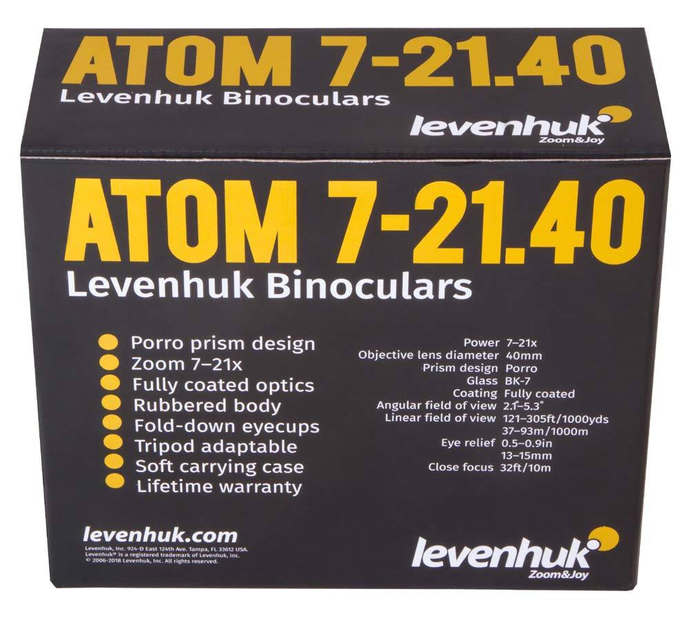 Бинокль Levenhuk Atom 7–21x40