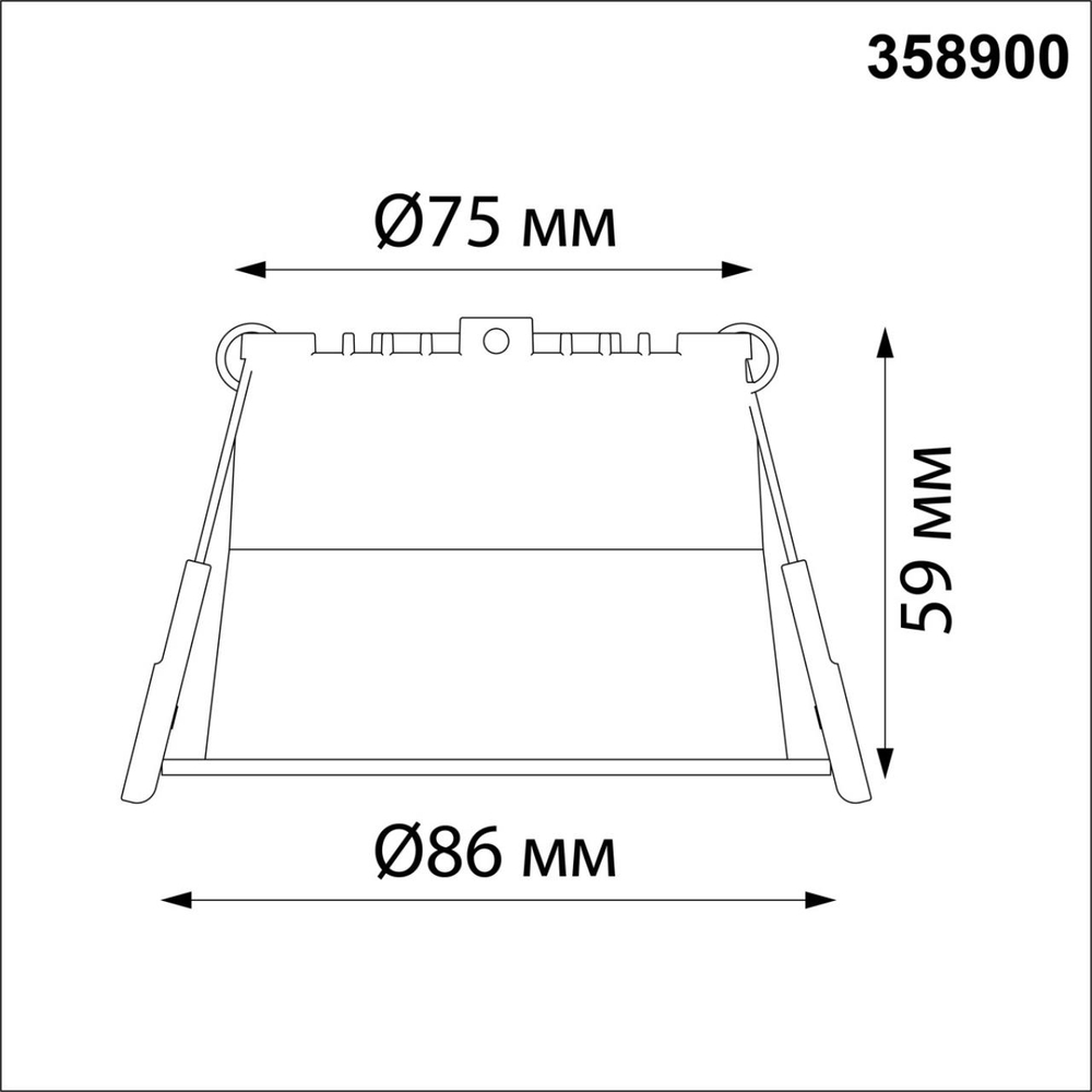 358900 SPOT NT22 472 черный Светильник встраиваемый светодиодный IP20 LED 4000К 9W 220V TRAN