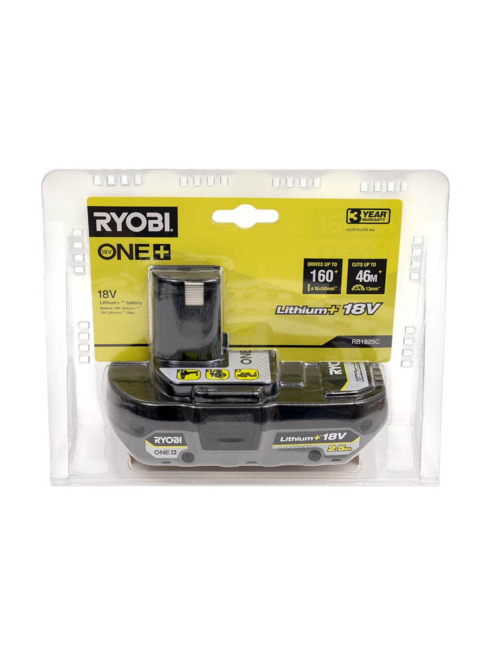Аккумулятор RB1825C ONE+ 18В, 2.5Ач Ryobi 5133005516