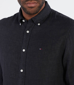 Льняная рубашка PIGMENT DYED Tommy Hilfiger - графитовый(MW0MW34602)