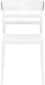Стул пластиковый Siesta Contract Mone, белый, прозрачный