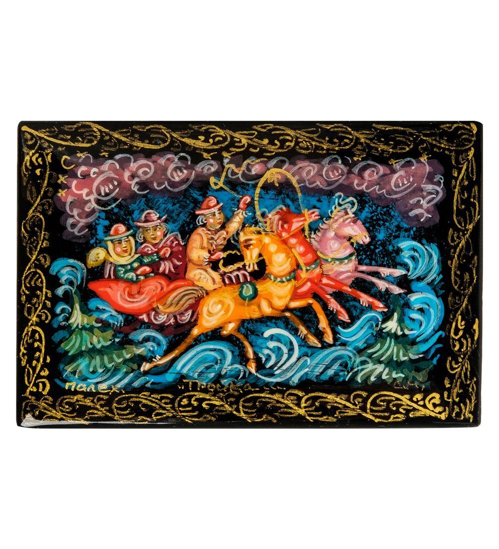 Народные промыслы ШК-85/23 Шкатулка «Тройка-зима»