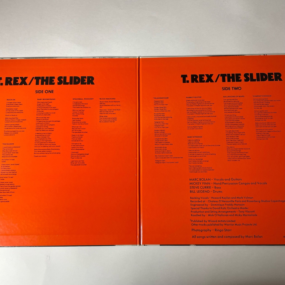 Винтажная виниловая пластинка LP T. Rex The Slider (Japan 1972) (No Obi)