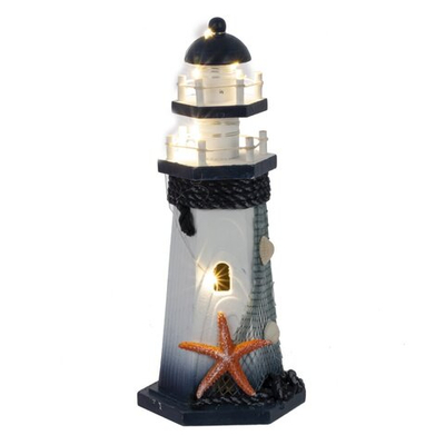 Фигурка декоративная Маяк с подсветкой, в ассортименте