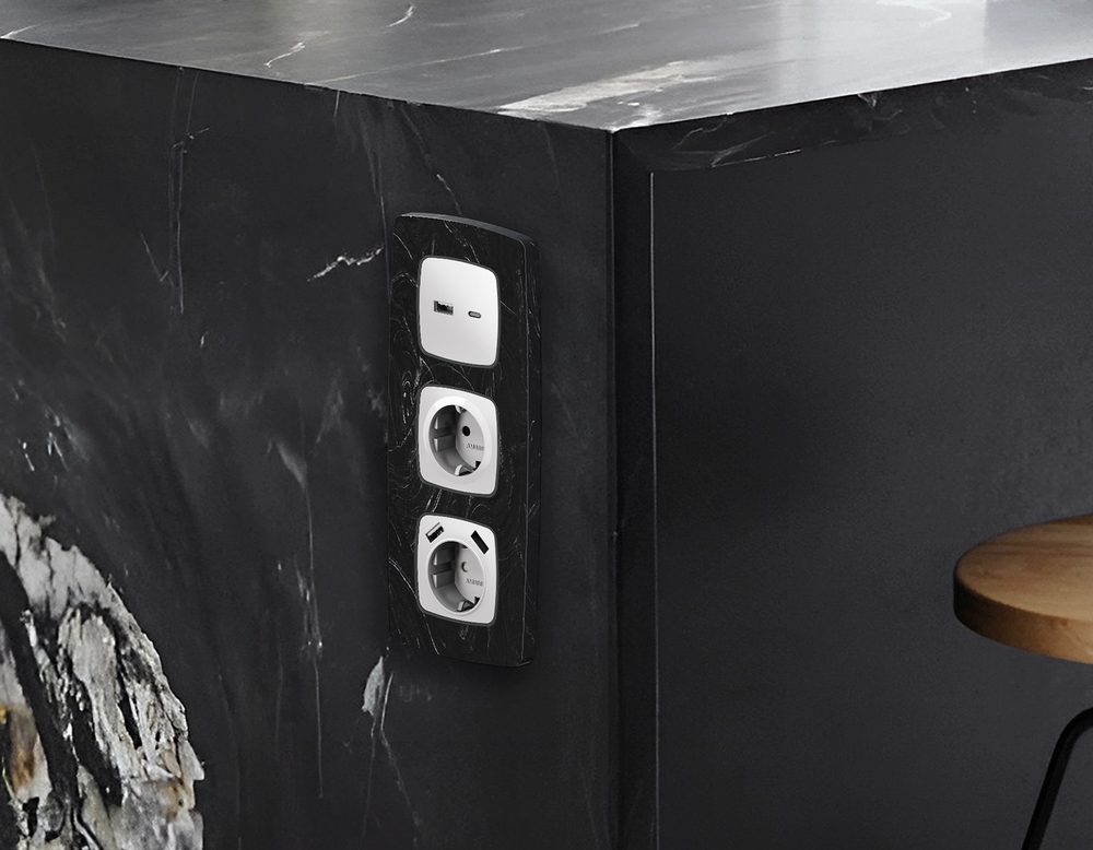 OF940704 Рамка OMEGA Opera (Черный мрамор) 4-ая