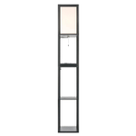 8093/1F COMFI LN25 361 черный/белый, дерево/текстиль Торшер Е27 1*60W 220V PRACTIC