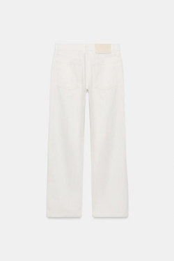ZARA ДЖИНСЫ ПРЯМОГО КРОЯ СО СРЕДНЕЙ ПОСАДКОЙ — ZW COLLECTION, ЭКРЮ