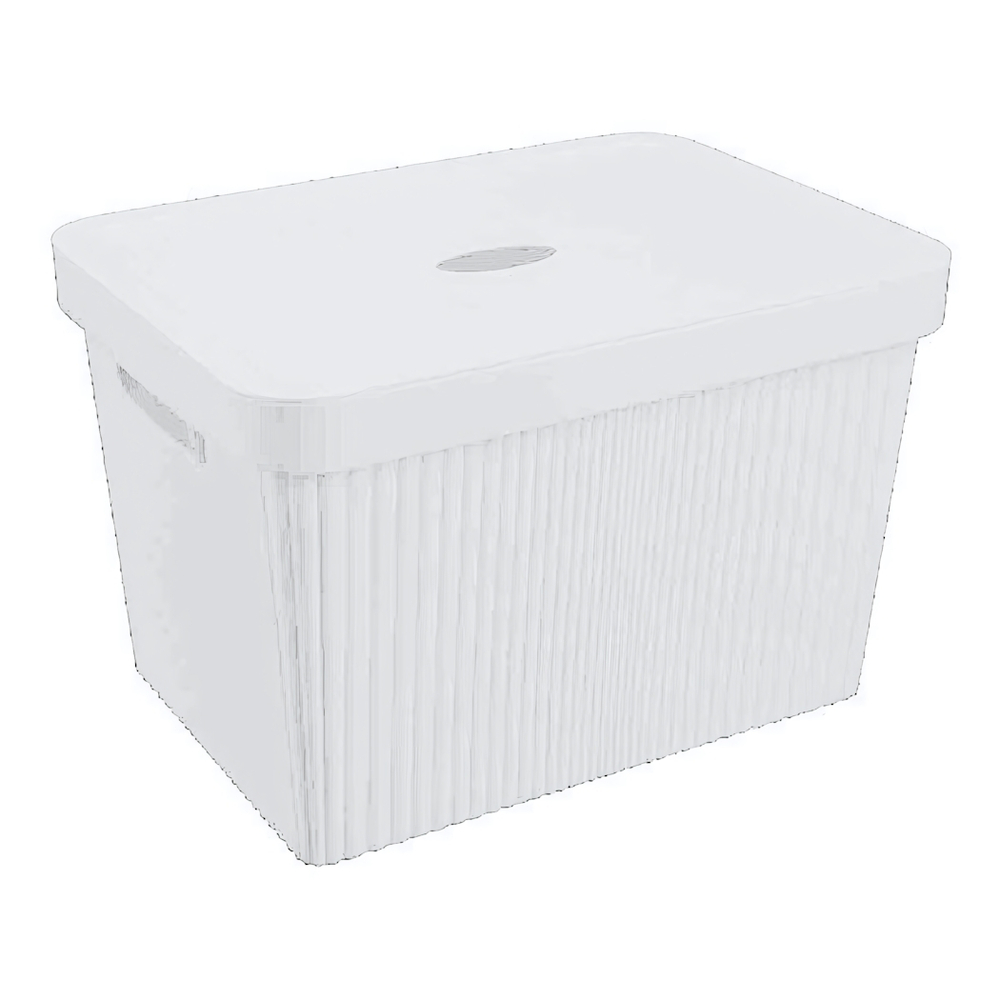 Лоток с крышкой "velvet", 380х270х249 мм, 20л (белый)