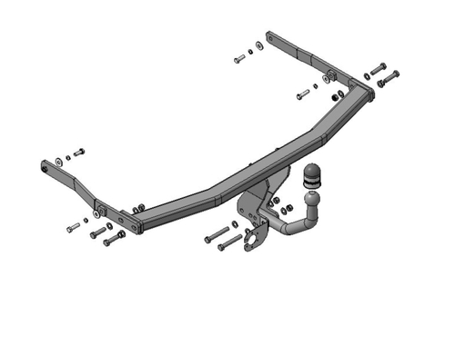 Фаркоп Motodor Renault Megane (оцинкованный шар)(паспорт и сертификат в комплекте)(без электрики) 91708-A