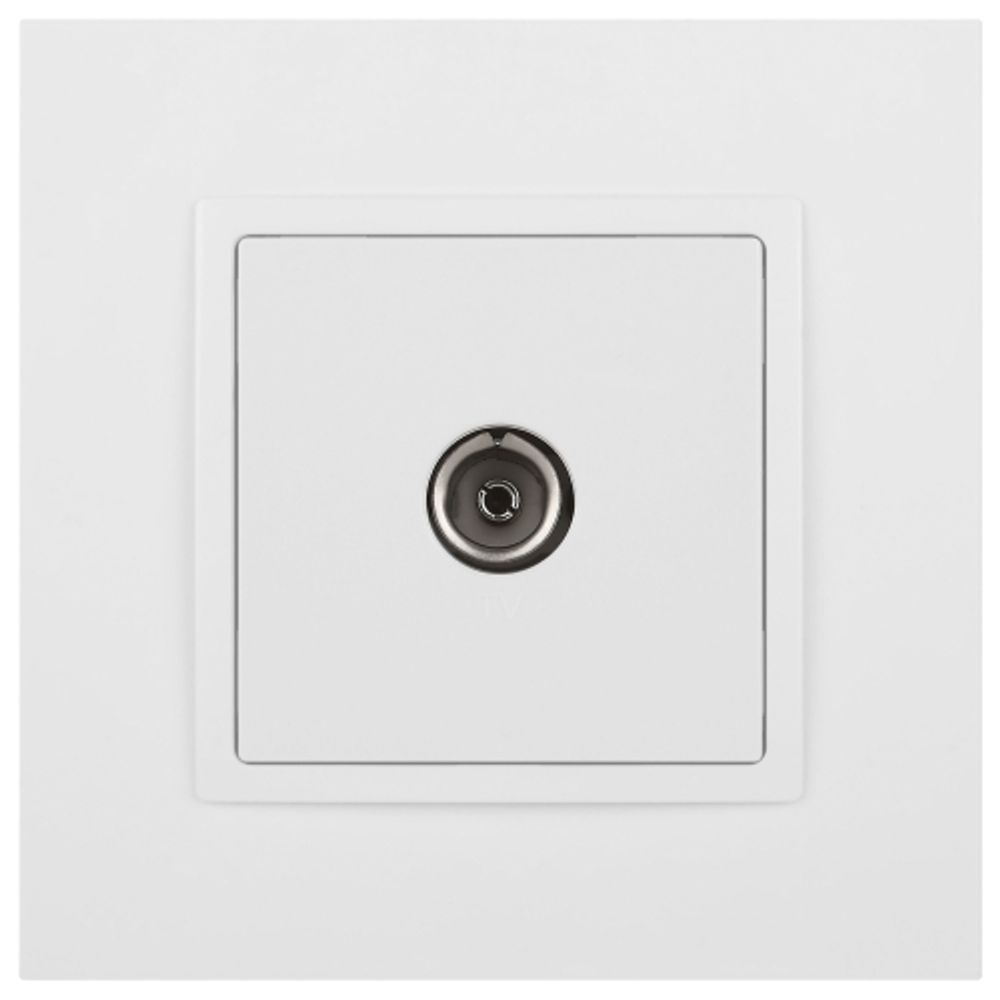 Розетка ЭРА Elegance 14-3101-01М TV одиночная, белый матовый