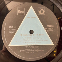 Винтажная виниловая пластинка LP Pink Floyd The Dark Side Of The Moon (Japan 1973) (No Obi) (Буклет) 1 Пресс