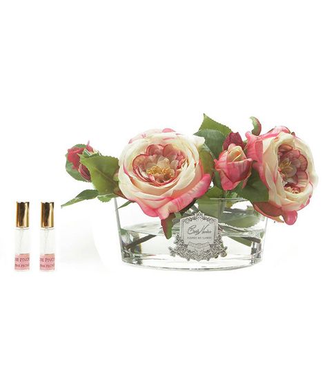 Букет пионов в прозрачной овальной вазе, Cote Noire