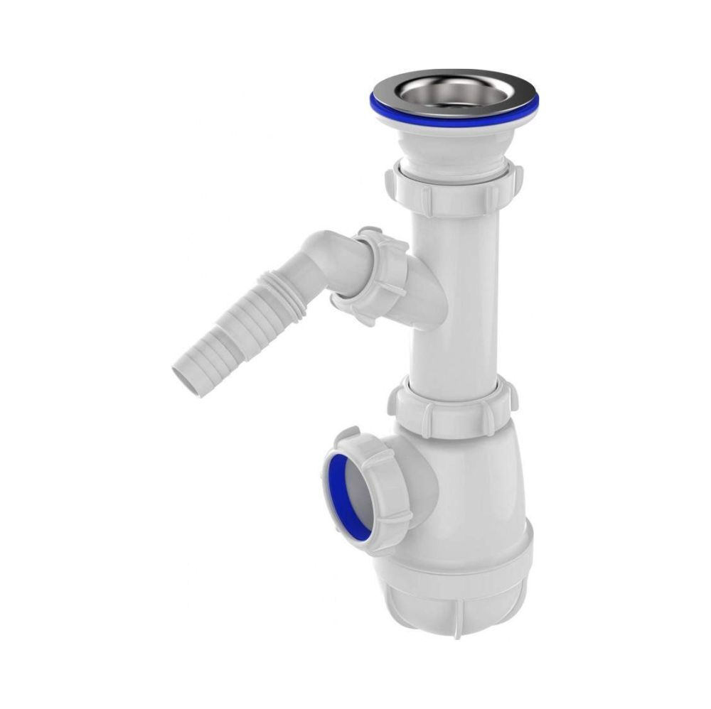 AGUANT Сифон для кухни 1 1/2"х40 с отводом для стиральной машины B1000-20-MR